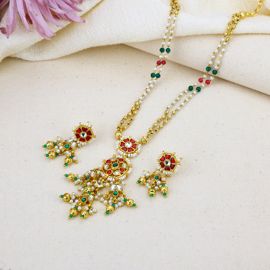 Jadau Kundan Minimal Necklace