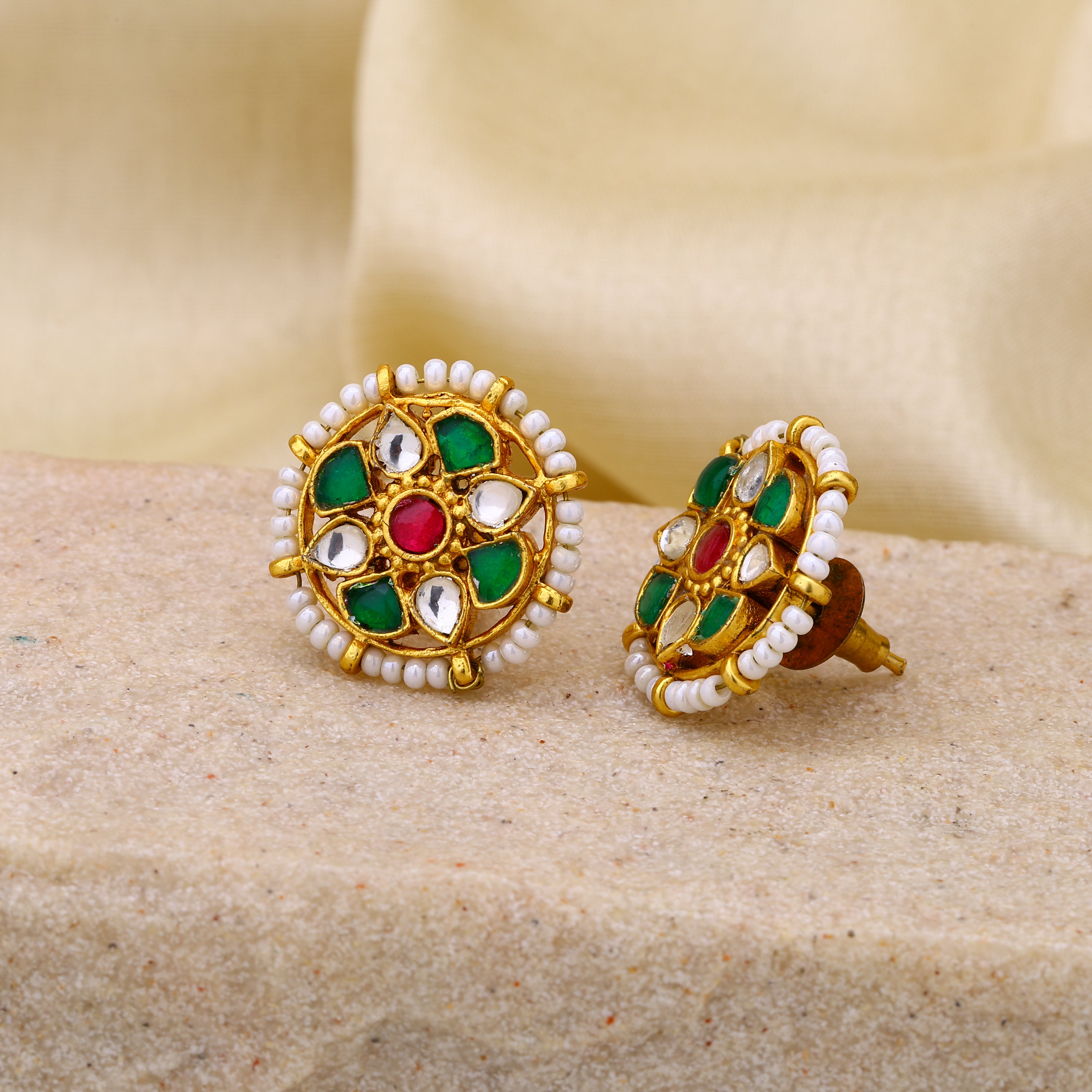 Jadau Kundan Studs