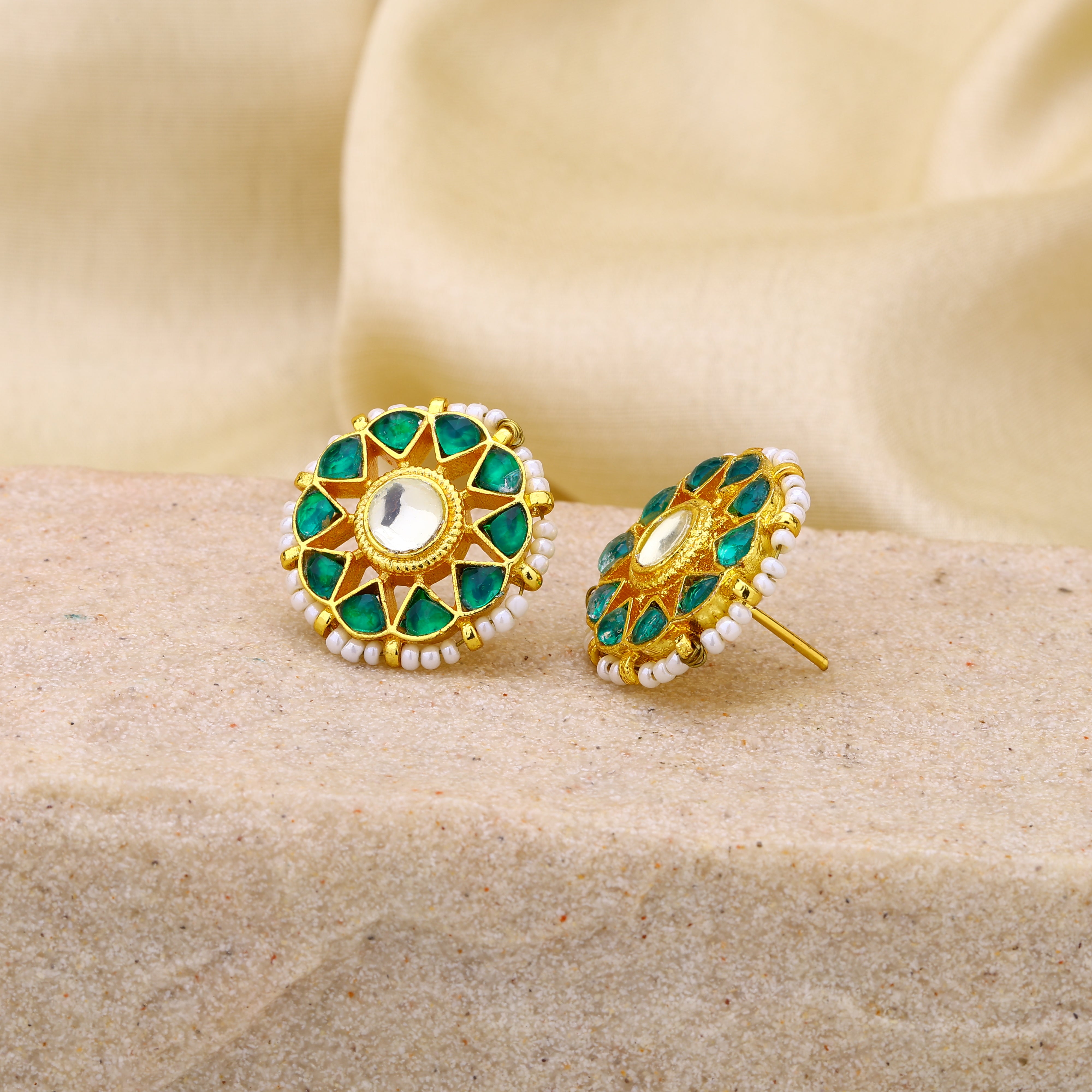 Jadau Kundan Studs