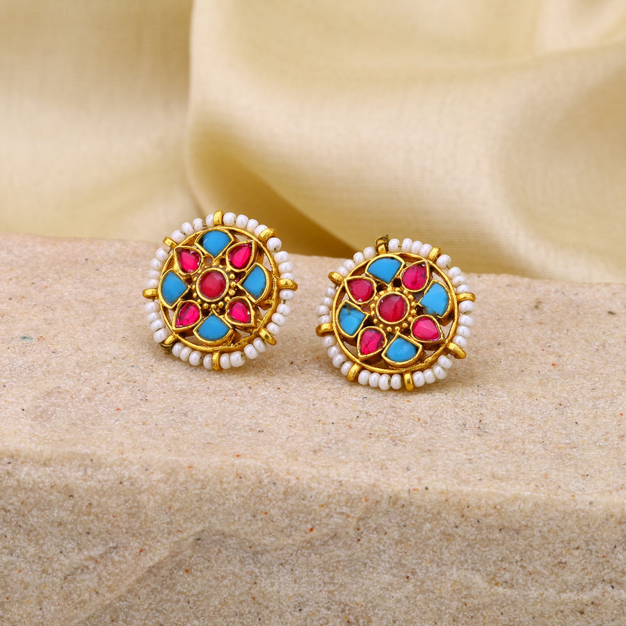 Jadau Kundan Studs