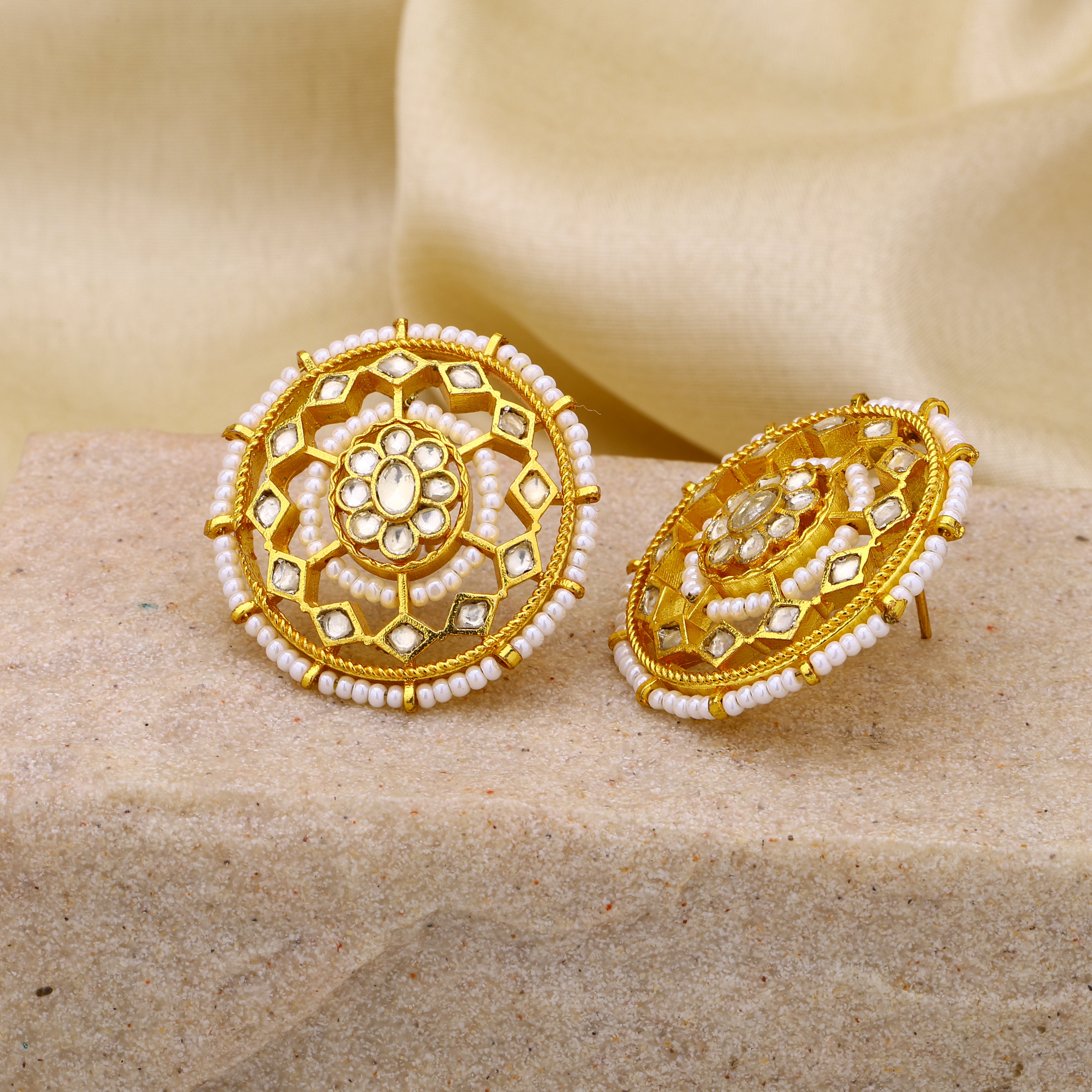 Jadau Kundan Studs