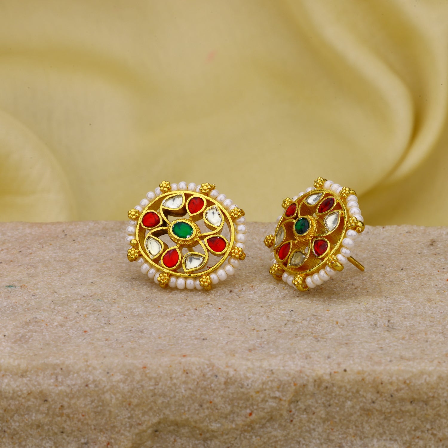 Jadau Kundan Studs
