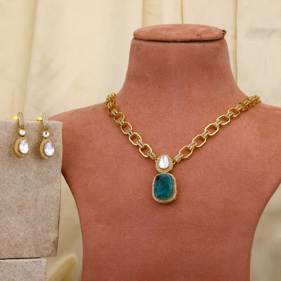 Moissanite long necklace