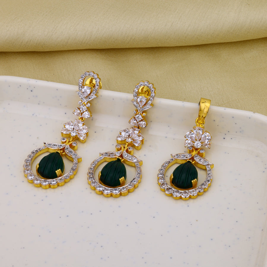 92.5 silver pendant earrings