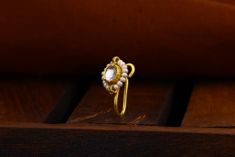 Jadau Kundan Nose Ring