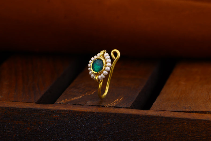 Jadau Kundan Nose Ring