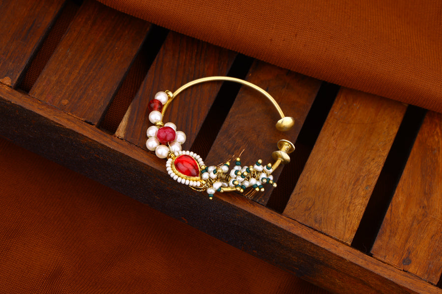 Jadau Kundan Nose Ring