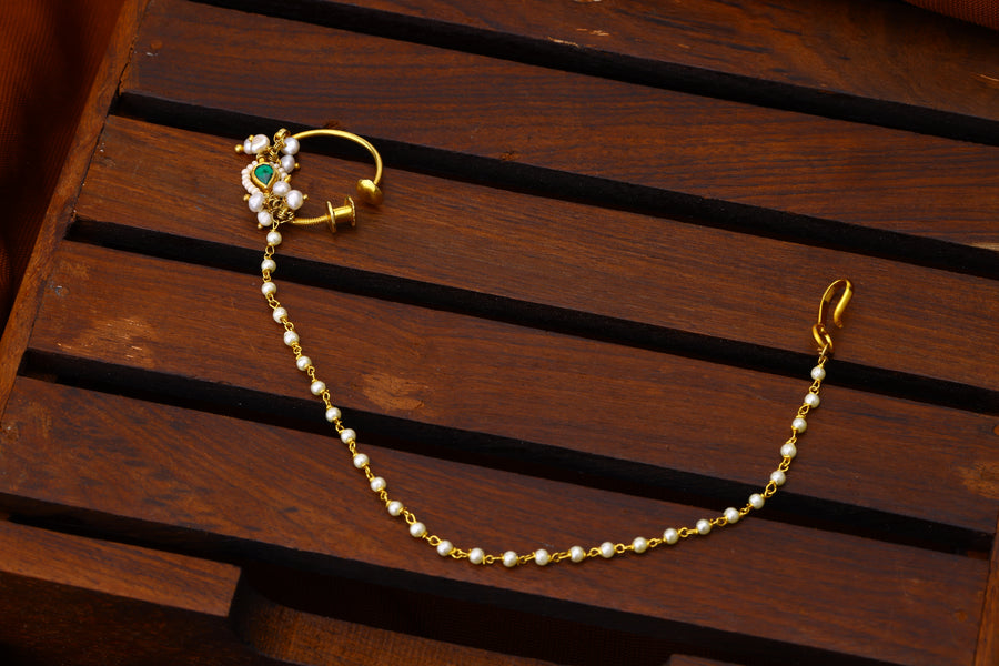 Jadau Kundan Nose Ring
