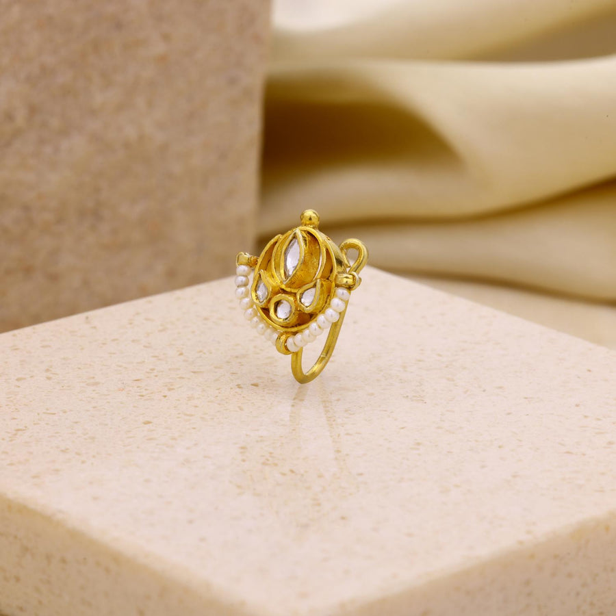 Jadau Kundan Nose Pin