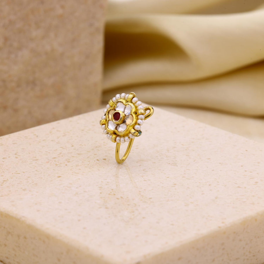 Jadau Kundan Nose Pin