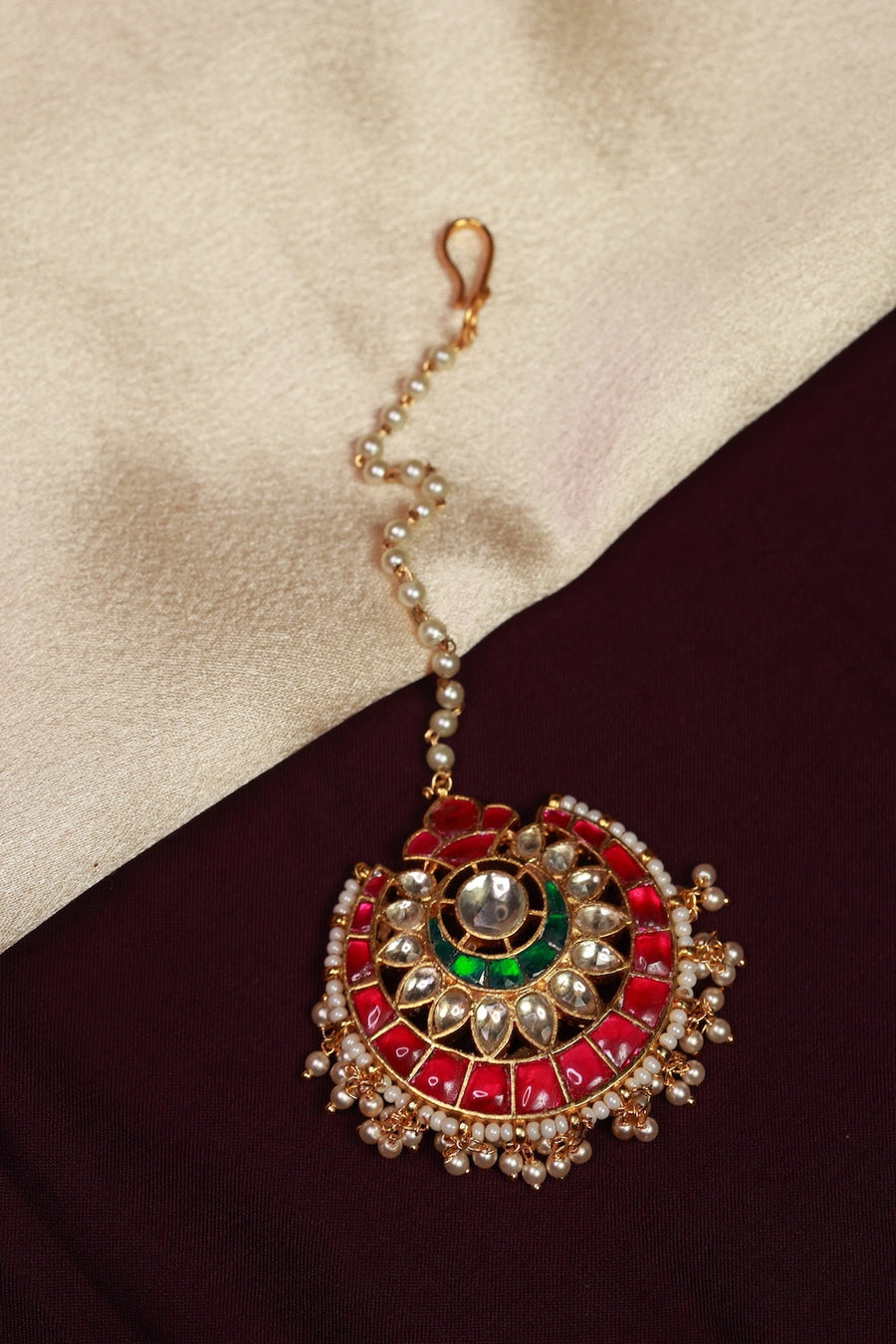 Multi Colour Jadau Kundan Tika