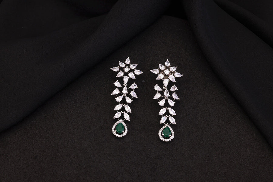 Emerald Diamond Hirak Earrings