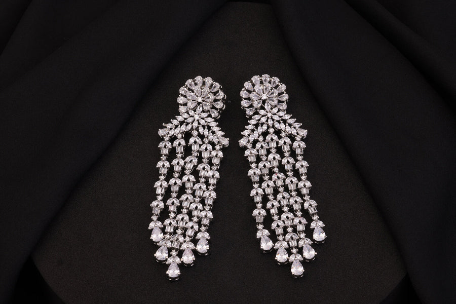 Long Diamond Hirak Earrings