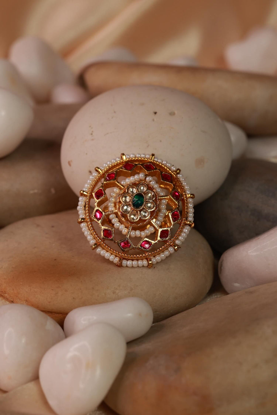 Oval Jadau Kundan Ring