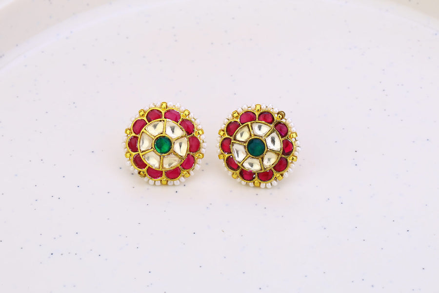 Multi Jadau Kundan Studs