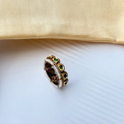 Green Jadau Stack Ring