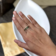 Green Jadau Stack Ring