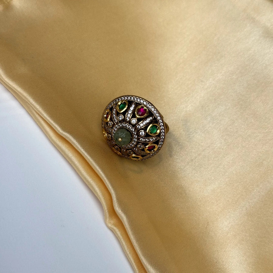 Jadau Moissanite Adjustable Ring