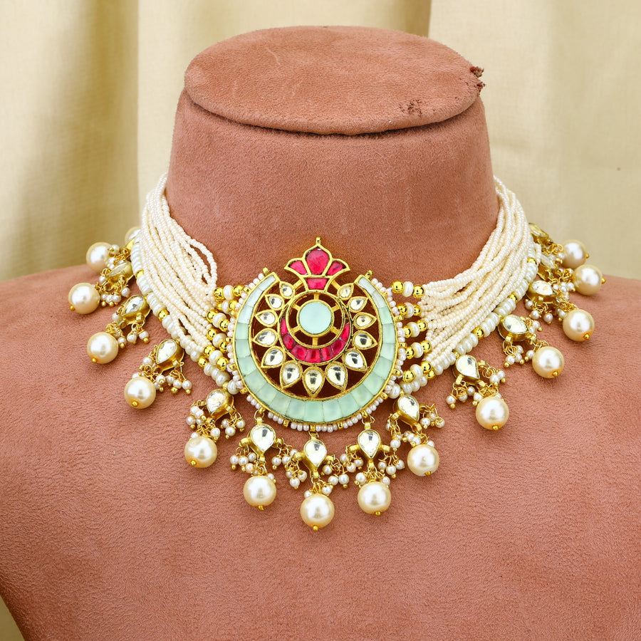 Jadau Kundan chocker necklace