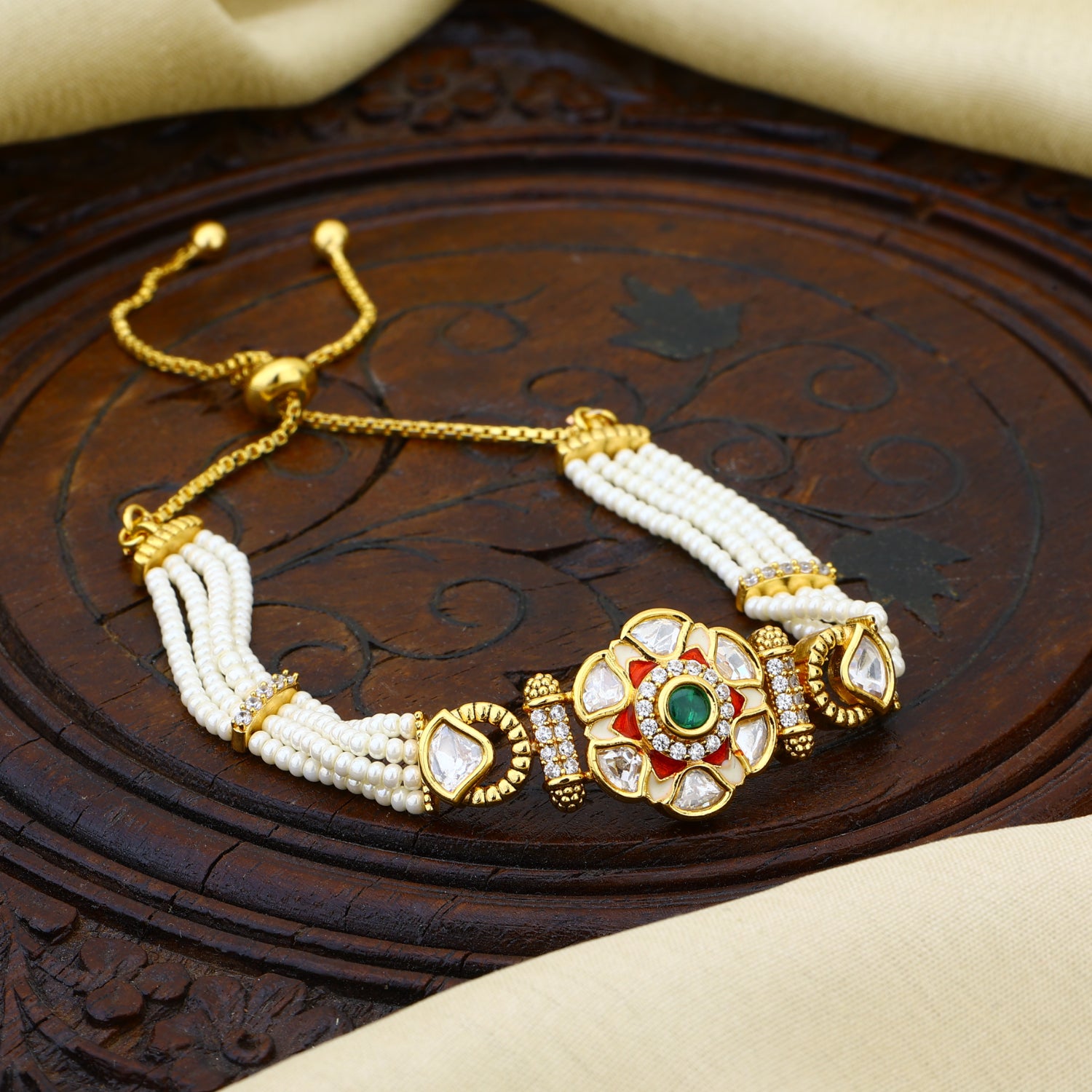 Jadau Kundan bracelet – Dodi Baksa