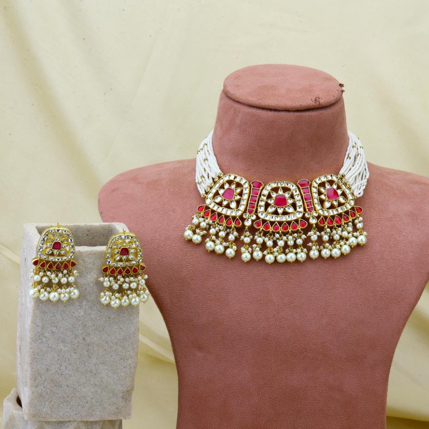 Jadau Kundan chocker necklace