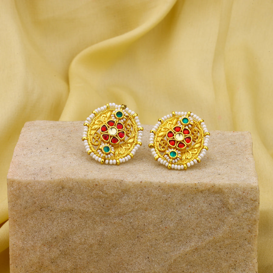 Jadau Kundan Studs