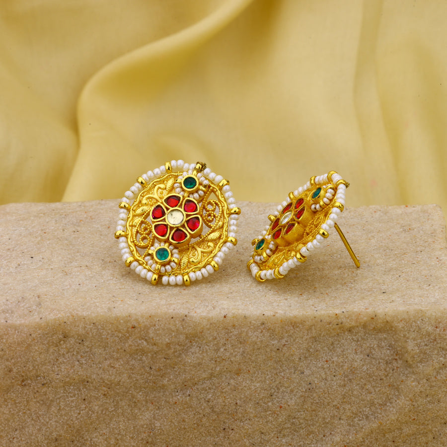 Jadau Kundan Studs