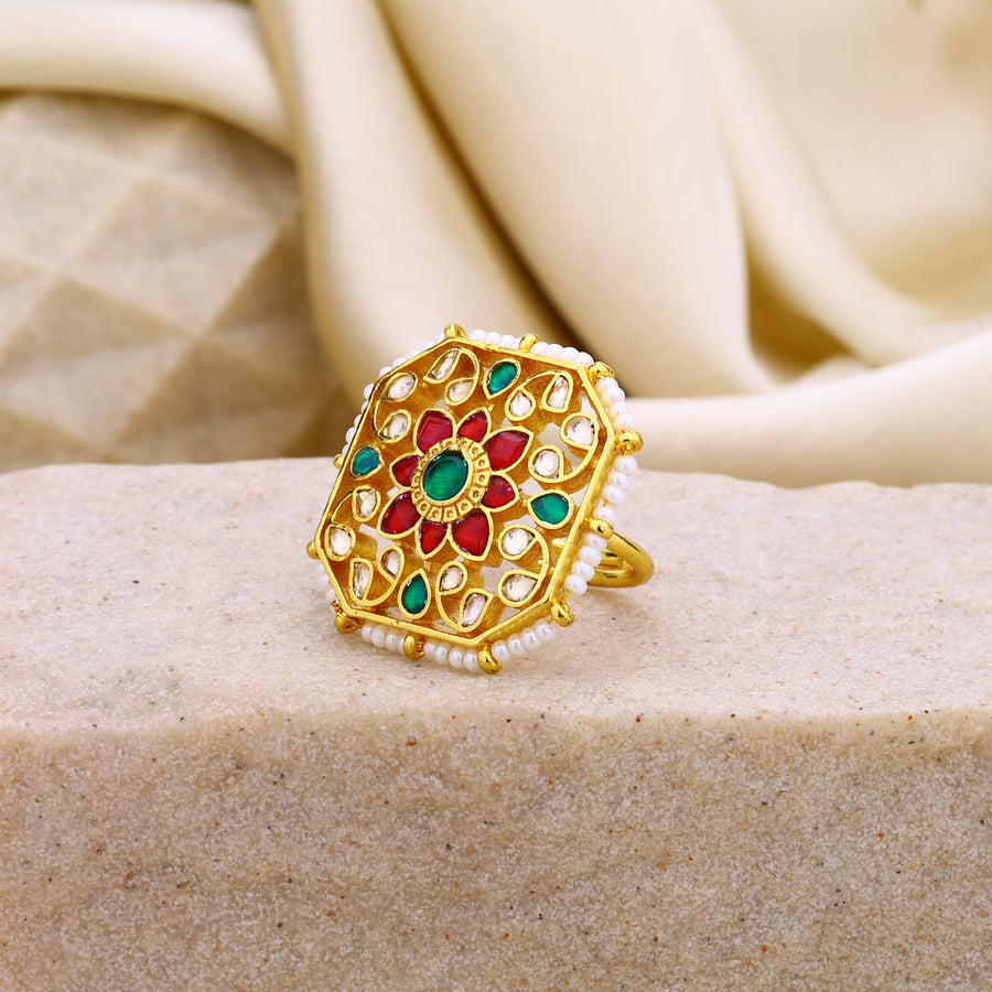 Jadau Kundan Ring