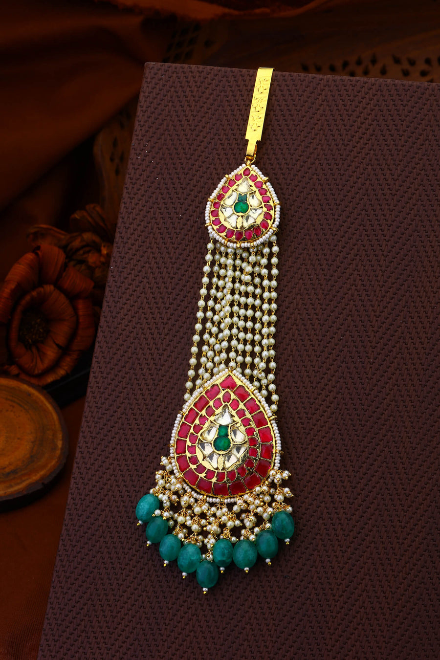 Multi Colour Jadau Kundan Juda