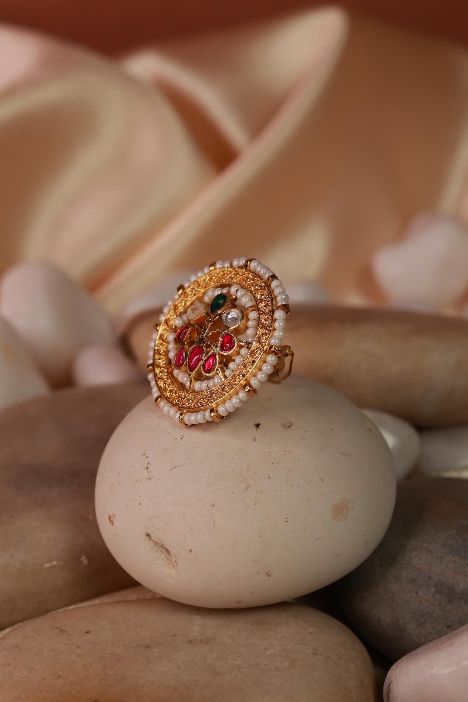 Big Multi Jadau Kundan Ring